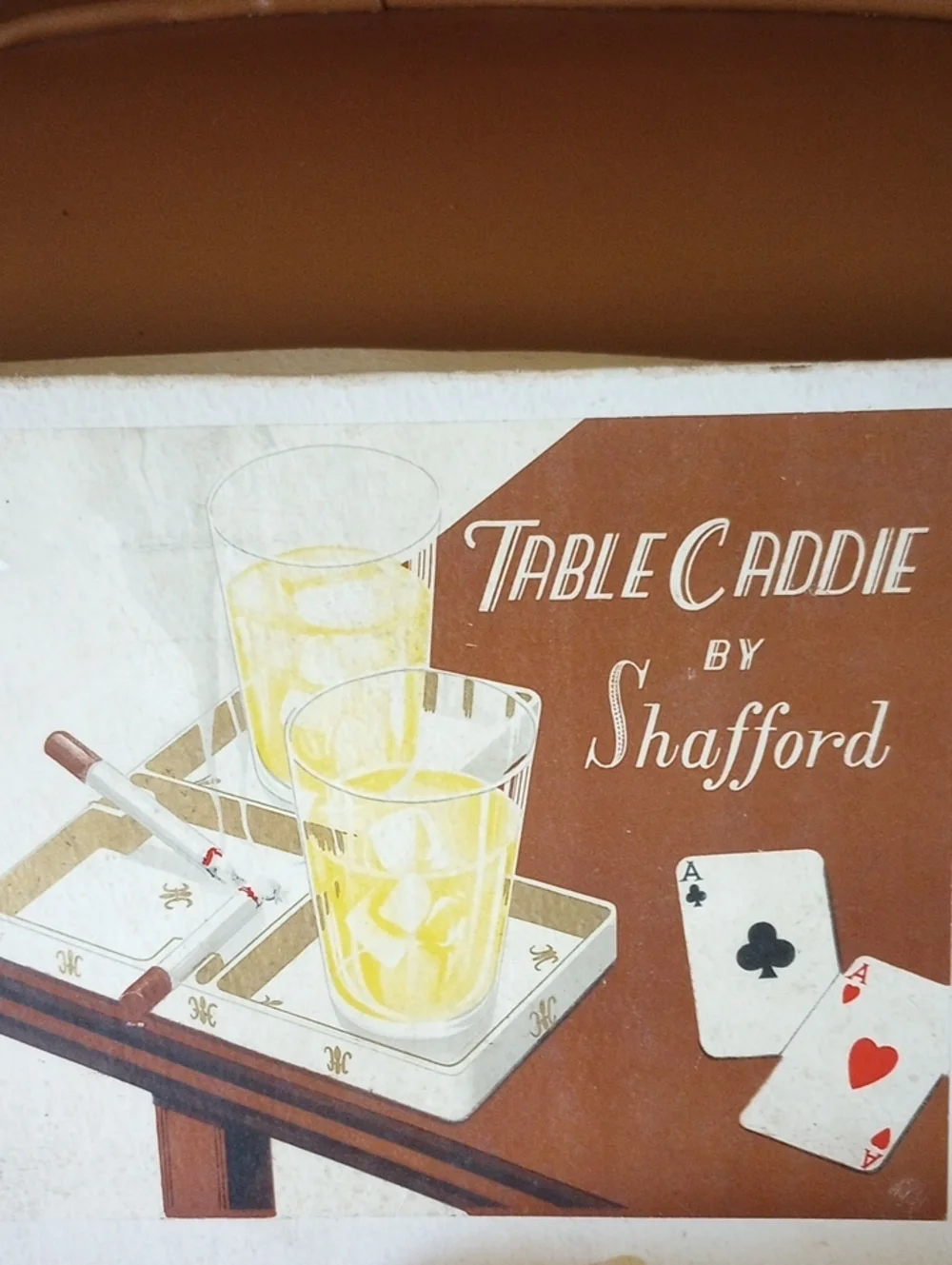 Shafford Fleur de Lis Table Caddie Ceramic Coaster & Ashtray Set w/ Original Box